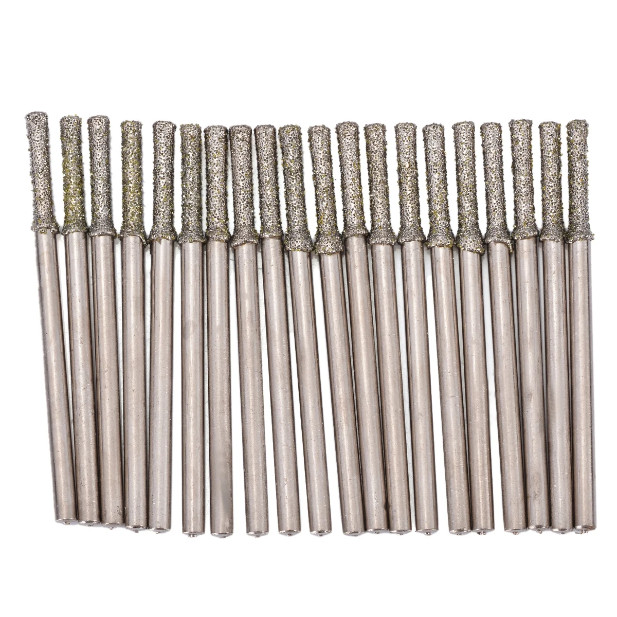 

20Pcs 2mm Diamond Coated Hole Saw Drill Bits Saw Solid Core Drill Bits For Jewelry Glass Tile Ceramic Marble Hole Sawing Cutting