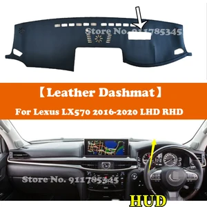 Suede Leather Dashmat Accessories Car-Styling Dashboard Covers Pad Sunshade For Lexus LX570 LX 570 450D 2016 2017 2018 2019 2020