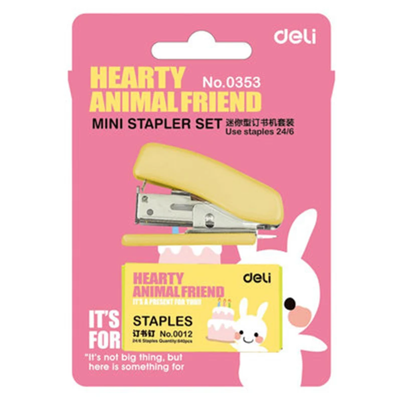 DL хороший степлер в комплекте 0353 милый мультяшный карманный мини детские подарки
