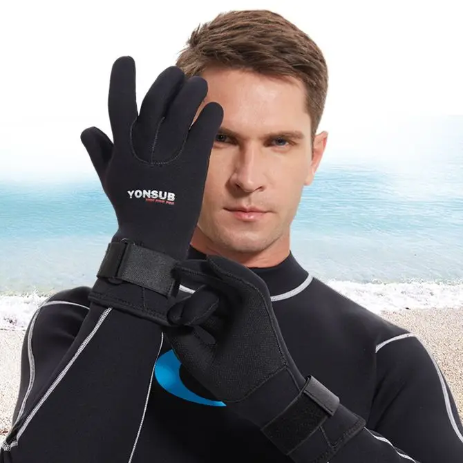 

5MM Neopreen Onderwatervissers Duiken Snorkelen Handschoenen Warm Varen Kanoën Kajakken Handschoenen Voor Zwemmen Winter