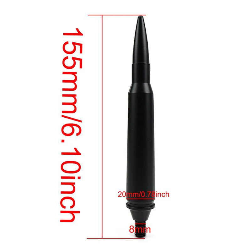 

6.1 inch Aluminium Bullet Antenna For Jeep Wrangler JK JKU JL JLU Car FM Stereo Radio Signal Amplifier Mast Whip 2007-2020