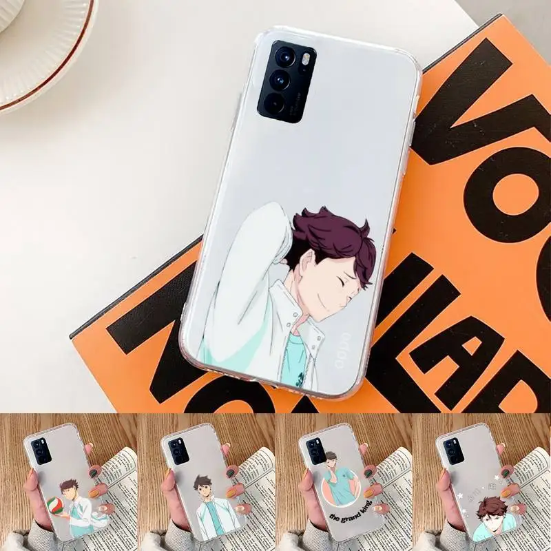 

Haikyuu Oikawa Phone Case Transparent For oppo Realme FIND V X Q 2 3 5 7 11 50 GT Q2 PRO PLUS moible bag