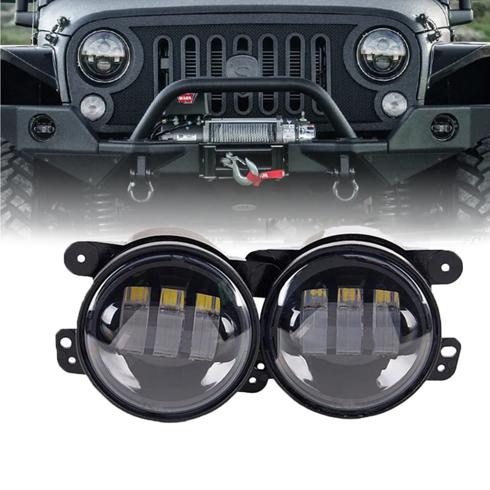 

1PCS 4Inch Round Led Fog Lights Lamps 30W 6000K Off Road Work Light Bar For Jeep Wrangler Grand Cherokee lada