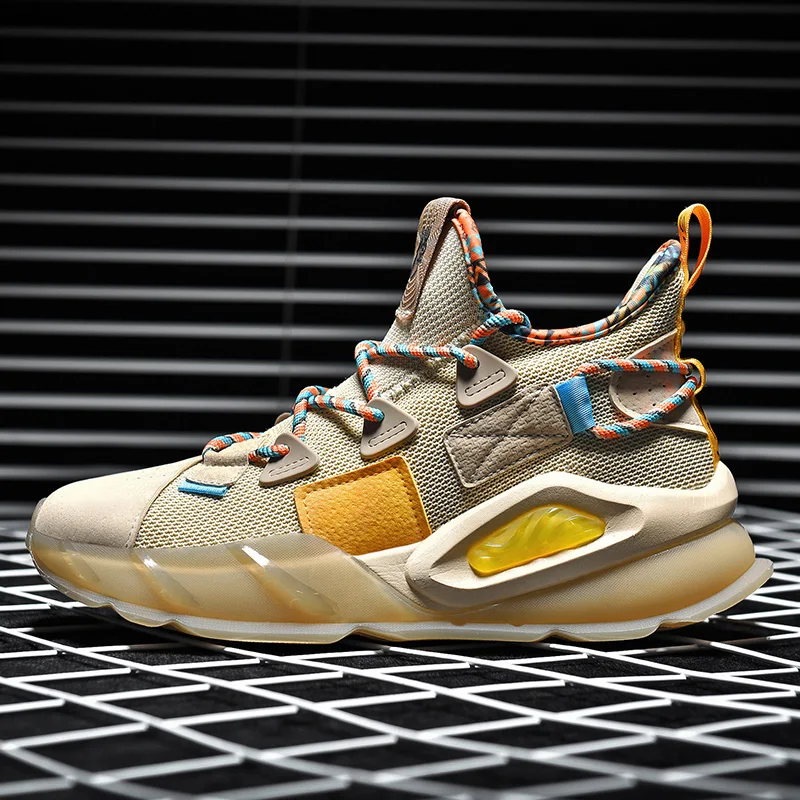 

New Running Boots For Men Trendy Dad Sneakers Mesh Breathable Chunky Athletics Jogging Walking Shoes Male Socks Casual Trainers