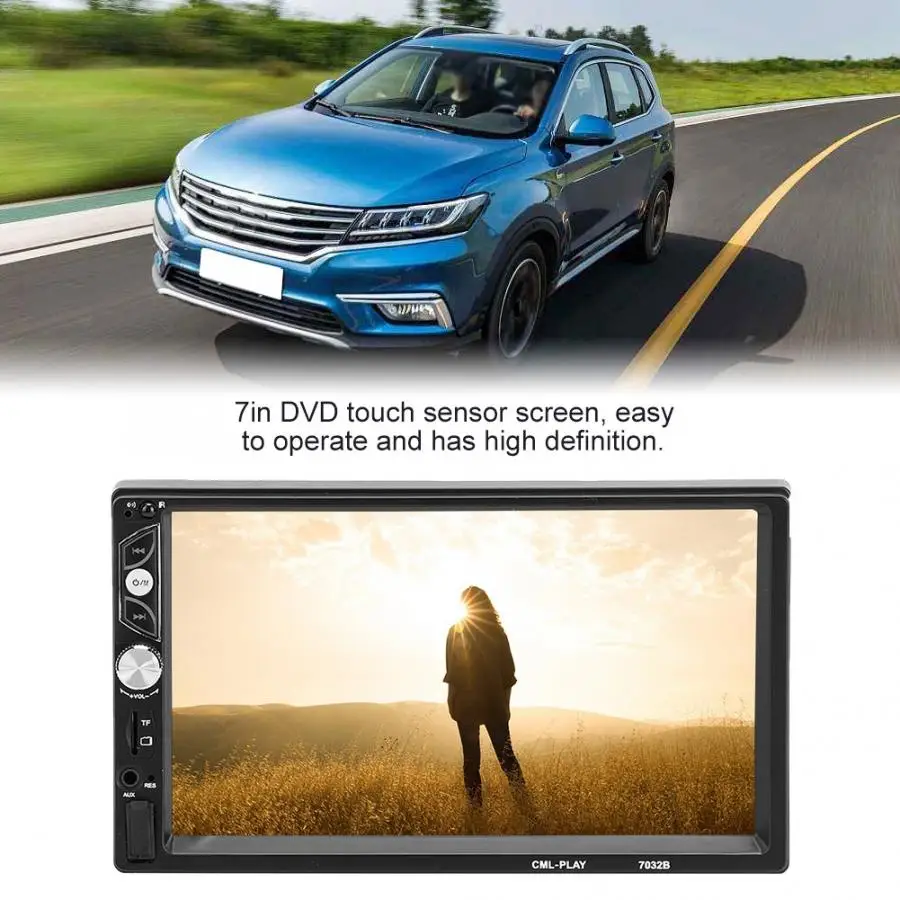 2Din автомобильный Bluetooth Hands-free Радио стерео музыка Hifi MP5 плеер oto teypleri 7 дюймов экран двойной araba aksesuar