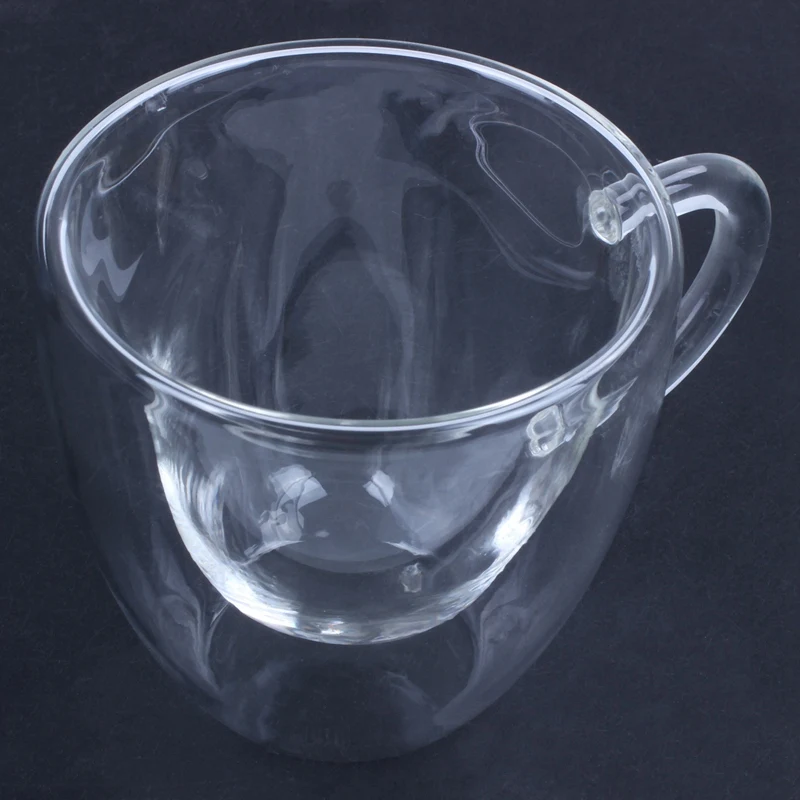 В форме сердца термостойкий двухслойный прозрачный стакан для чая кружки чашки