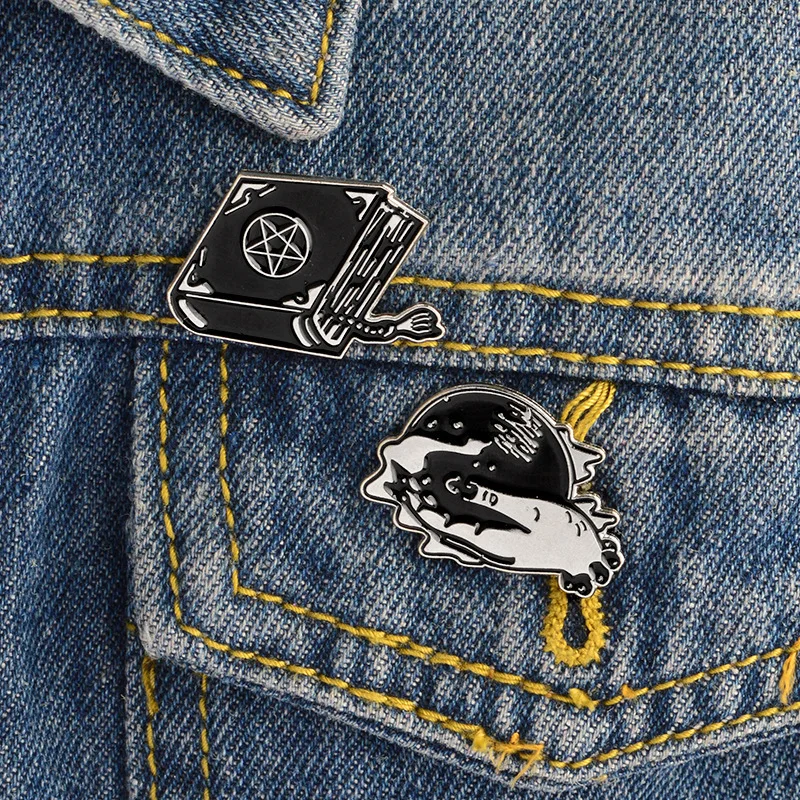 1 шт. креативная Волшебная Книга в стиле панк значки готические ювелирные изделия