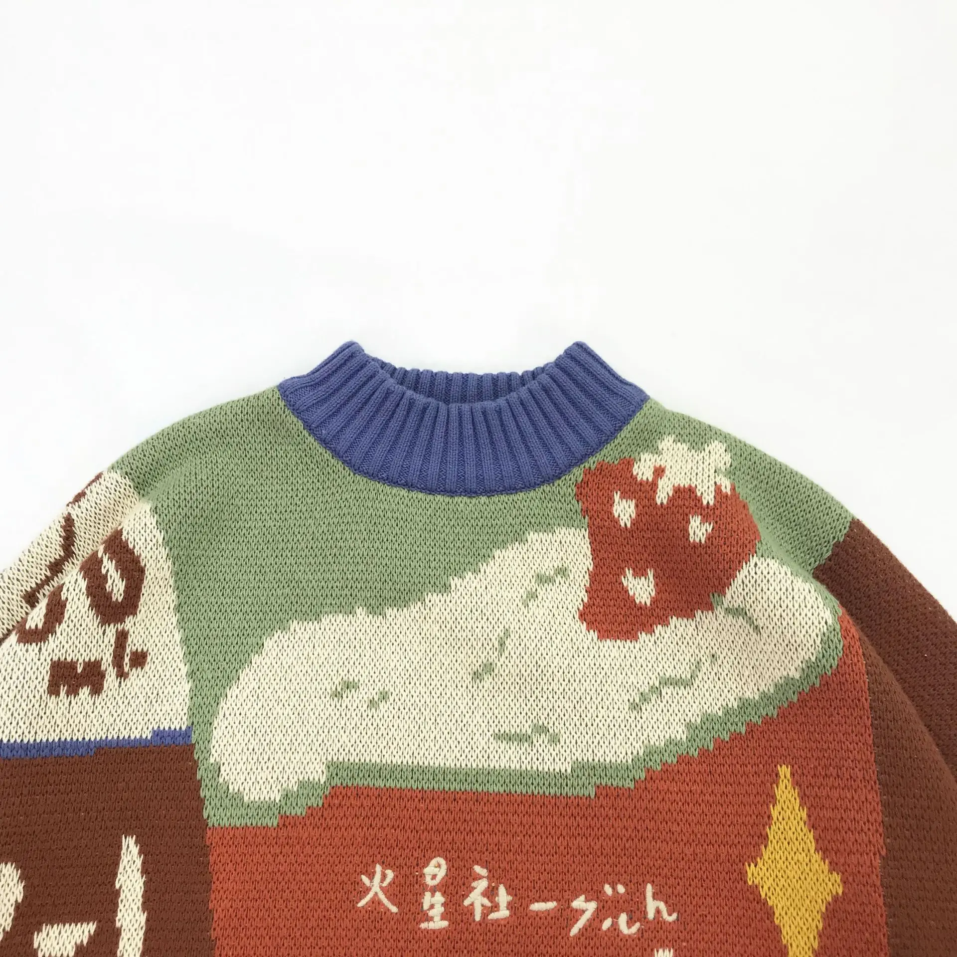 Japanese Fun Word Illustration Pullover Sweater Christmas Special Sweet Kawaii Girls Jumper Tops Campus Students Loose Kniwear | Женская