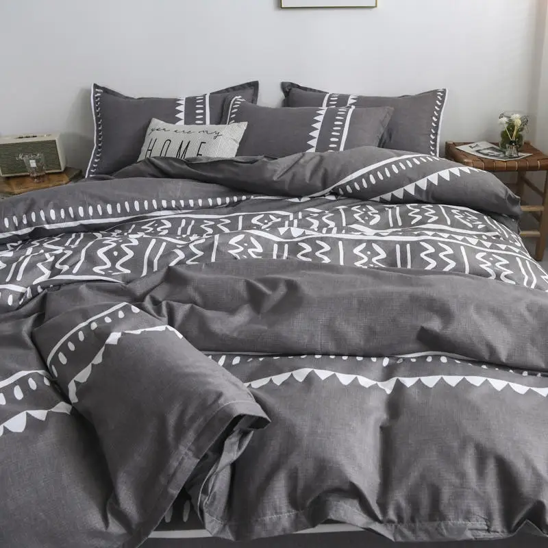 Комплект постельного белья в полоску для мужчин покрывало на кровать и