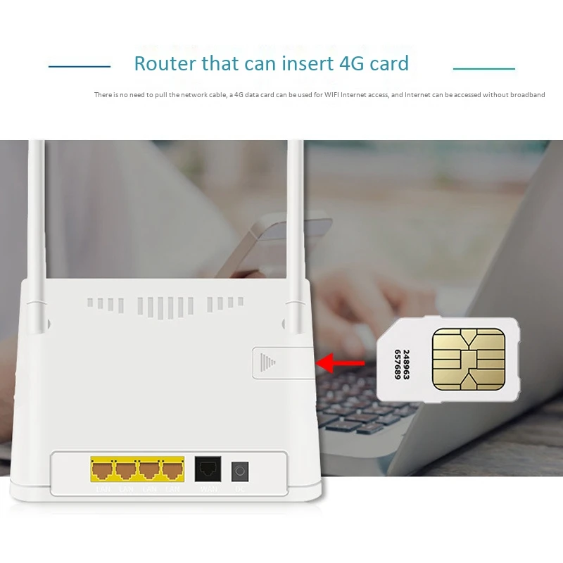 

4G Router All Netcom Portable 4G Wireless Router 4G to Wifi Signal 300Mbps for Home, Enterprise, Commercial(EU Plug)