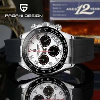 2021 new pagani design quartz watch men top brand automatic date wristwatch silica gel waterproof 100m sport chronograph for men