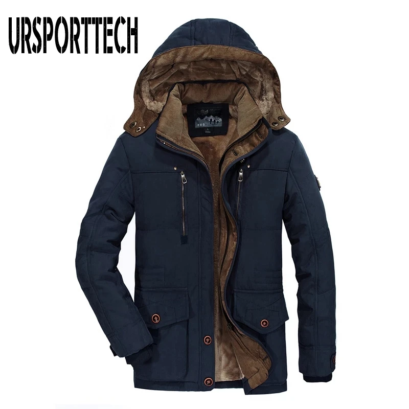 Men Parka Winter Jacket Men 2020 New Fashion Brand Fleece Thicken Warm Coat Windproof Casual Hooded Military Parka Plus Size 7XL