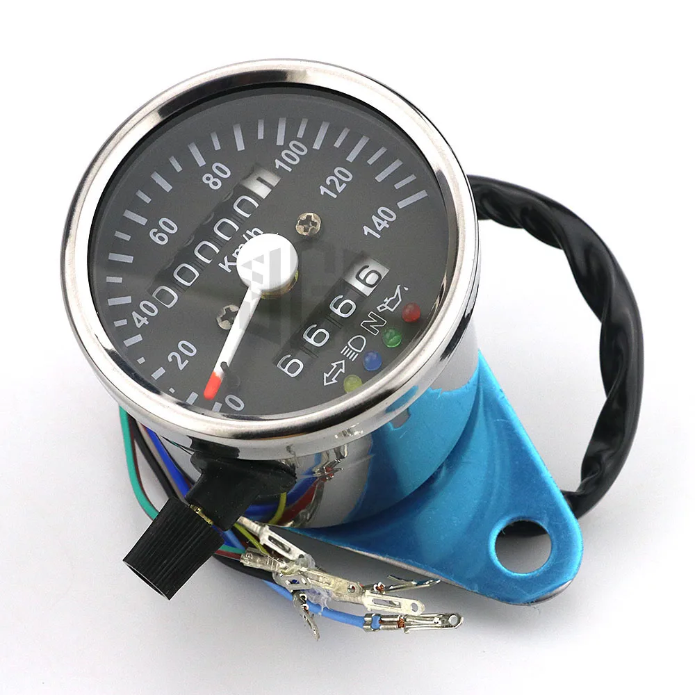

Мотоцикл двойной одометр спидометр Калибр км/ч мини ретро Тахометр универсальный Светодиодный индикатор для KTM Ducati Kawasaki BMW
