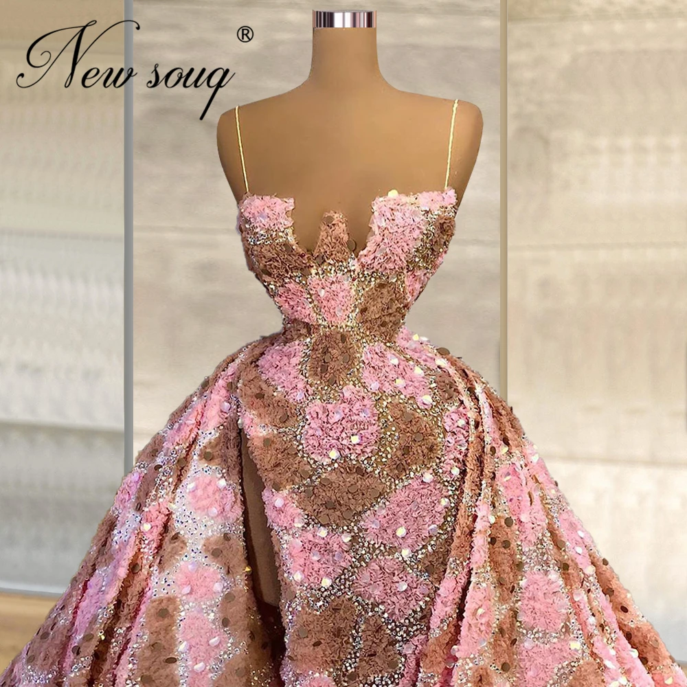 Gorgeous 9 Design Beaded Party Dress Women Evening Dresses Robes Dubai Handmade Celebrity Dress 2021 Arabic Abaya Prom Gowns