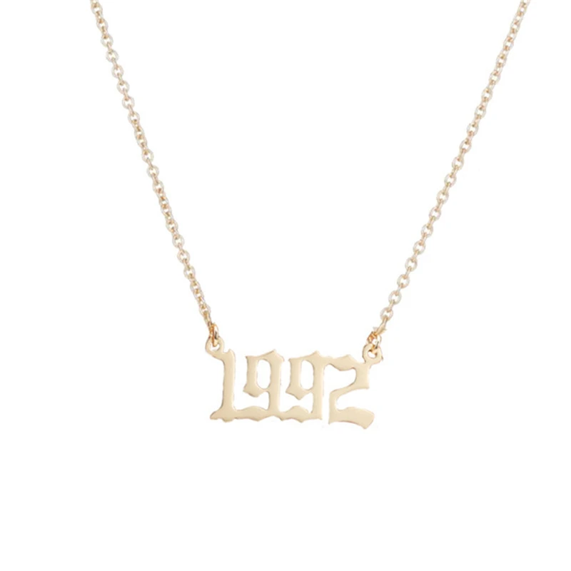 

JUMPLIM fashion number necklace birthday letter necklace woman pendant jewelry commemorative gift simple popular necklacejewelry