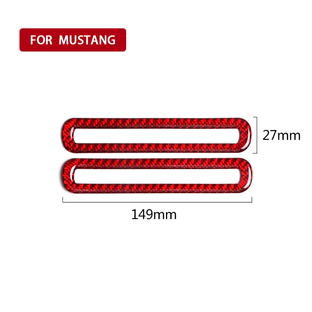 

Carbon Fiber Door Side Air Outlet Frame Cover Trim for Ford Mustang 2015-2019 Interior Decoration Car Accessories Decal Stickers