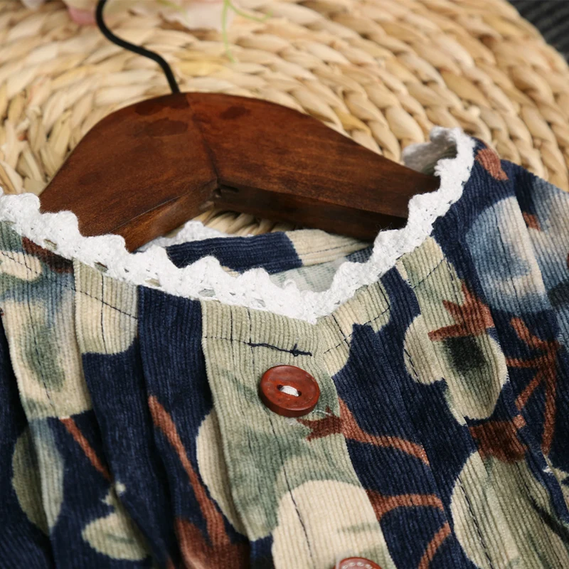 Humor Bear Girls' Dresses 2022 Autumn New Style Children Baby Kids Clothing Loose Ruffle Splicing Girl Fashionable Dress