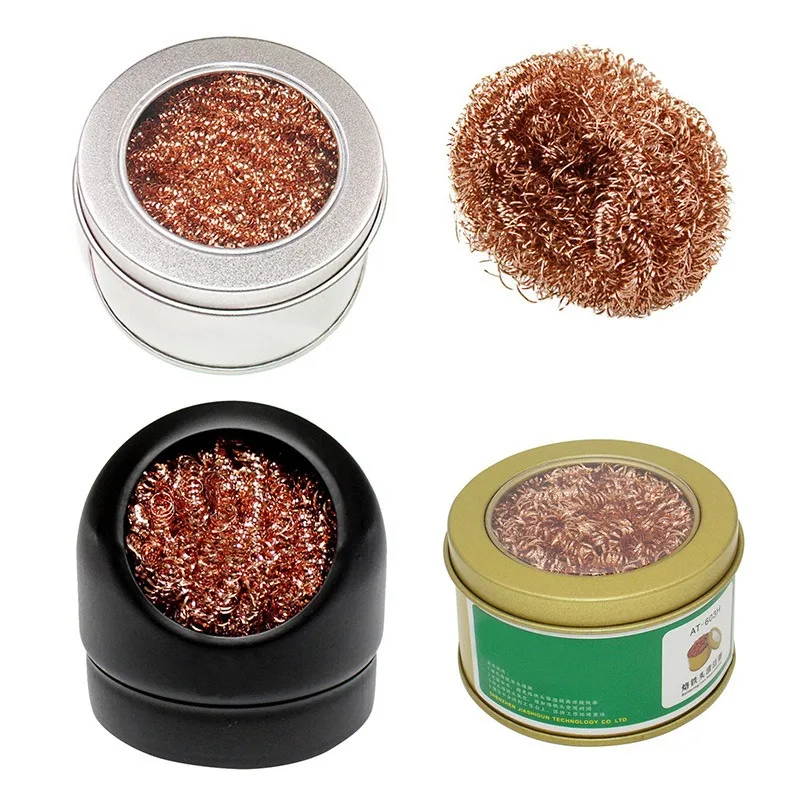 Зажим для паяльника черный/золотой с губкой и держателем | Инструменты