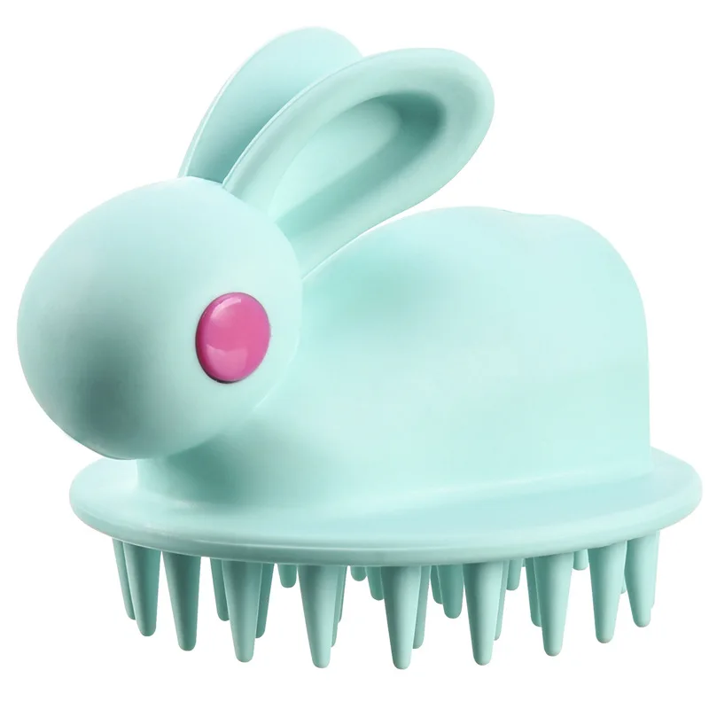 Cepillo de ba&ntilde;o para beb&eacute;, cepillo de masaje de champ&uacute; de conejo bonito, suministros de peluquer&iacute;a, peine de masaje de champ&uacute; para beb&eacute;, 1 unidad-4