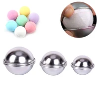6pcs3 set bath bombs aluminum alloy bath bomb mold ball shape diy bathing tool