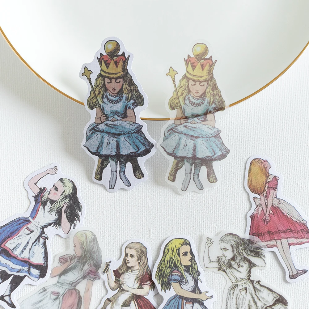 40 шт./1 лот милые канцелярские принадлежности наклейки Алиса: безумие