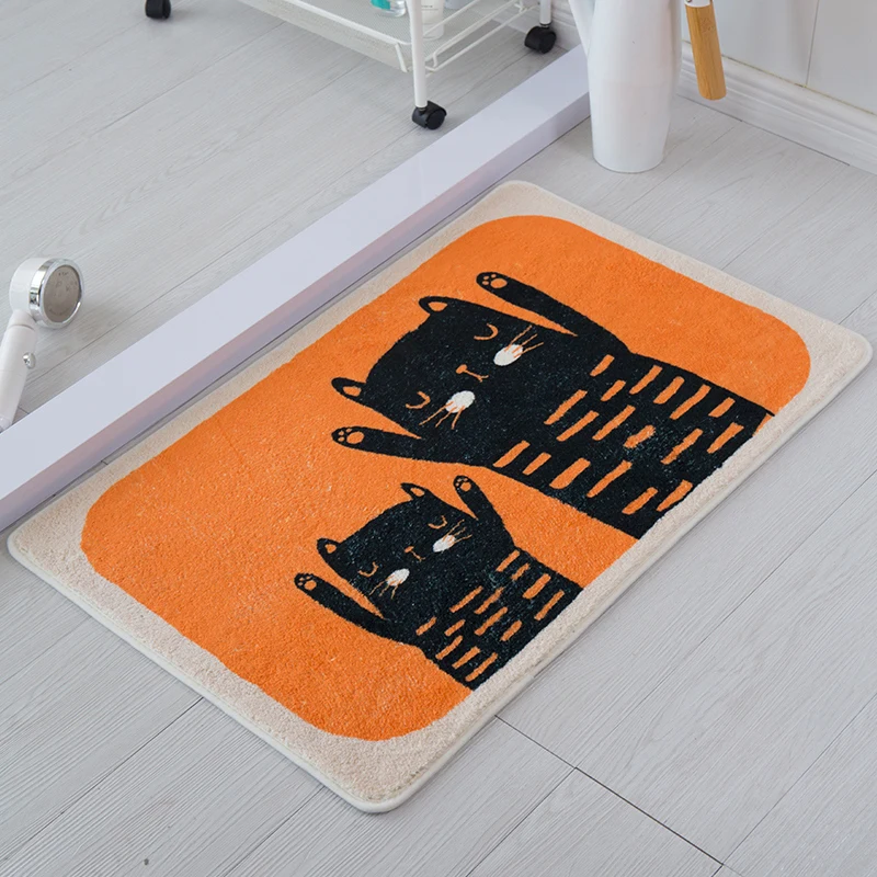

Bathroom Absorbent Floor Mat Door Mat Cute Toilet Doormat Home Bathroom Non-Slip Mat Carpet