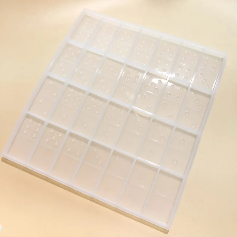 

DIY Resin Dominoes Mirror Silicone Epoxy Mold Pai Gow Dominoes Silicone Mold