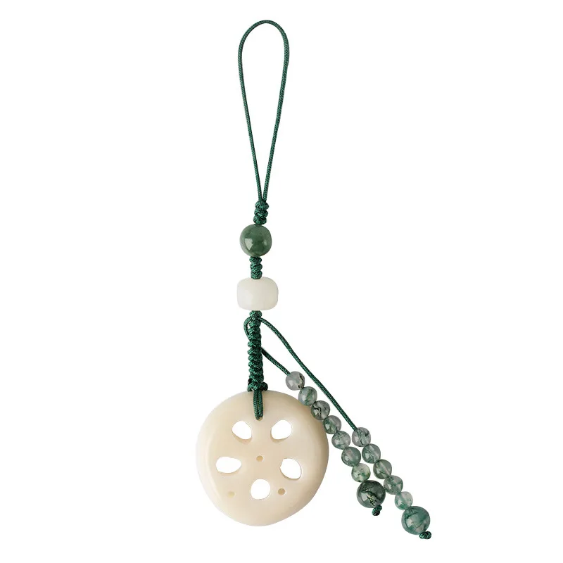 Chinese elements hand-woven original Dragon Boat Festival lotus Bodhi mobile phone chain pendant pendant pendant hanging chain