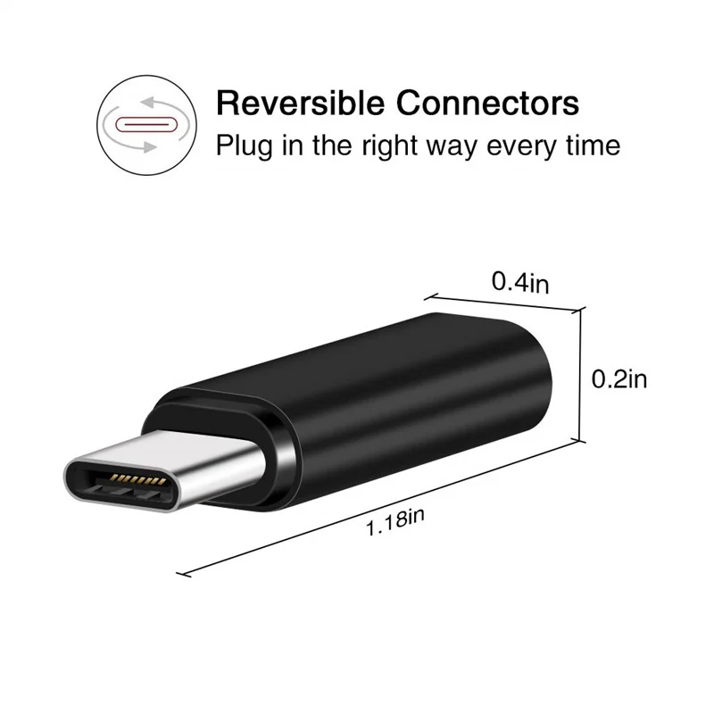 3 шт. металлический адаптер Usb Type C на Lightning для Samsung Galaxy S9 S10 S20 Plus IPhone 11 Pro Max X 7