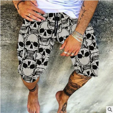 

Men's 2021 spring new SKULL DESIGN MEN'S PANTS YOUTH casual pants