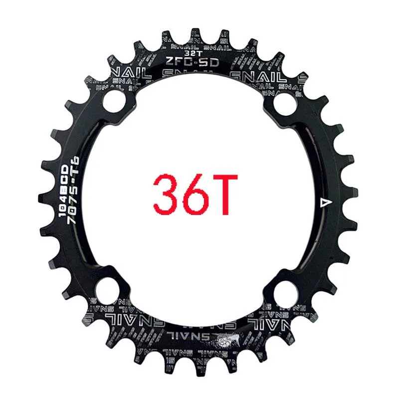 Велосипедное колесо MTB, круглая звездочка, 32 T/34 T/36 T/38 T/40 T/42 T, зубчатая звездочка, велосипедное кольцо, круг, шатун, велосипедные части - Цвет: black 36T