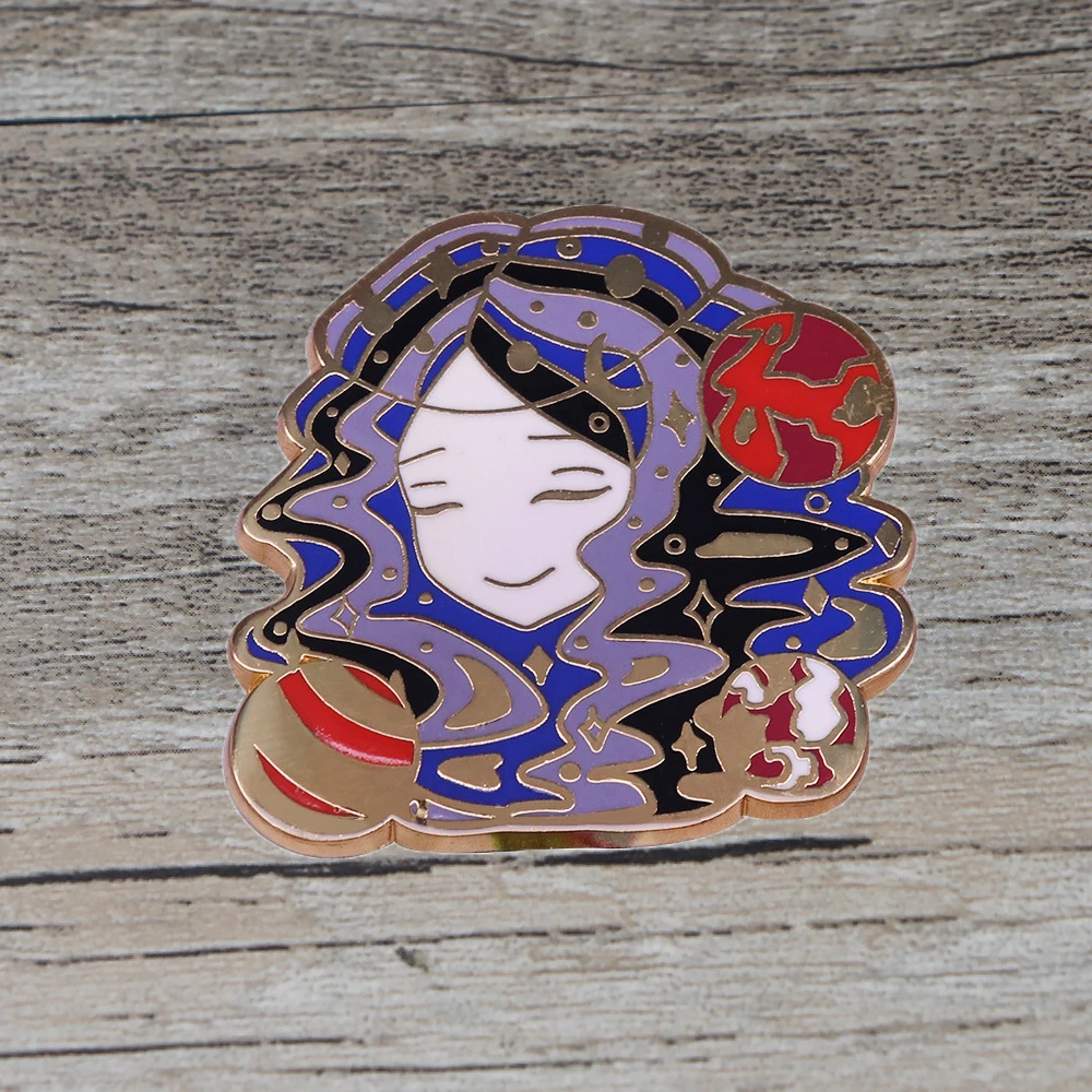 

BG1061 Cute Girl Cartoon Hard Enamel Pin Lapel Pins Badge Brooch Collar Pins Fashion Jewelry Gift for Women