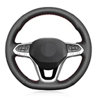 Сшитая вручную Нескользящая черная искусственная кожа фотосессия для Volkswagen VW Golf 8 2020 Atlas 2020 2021