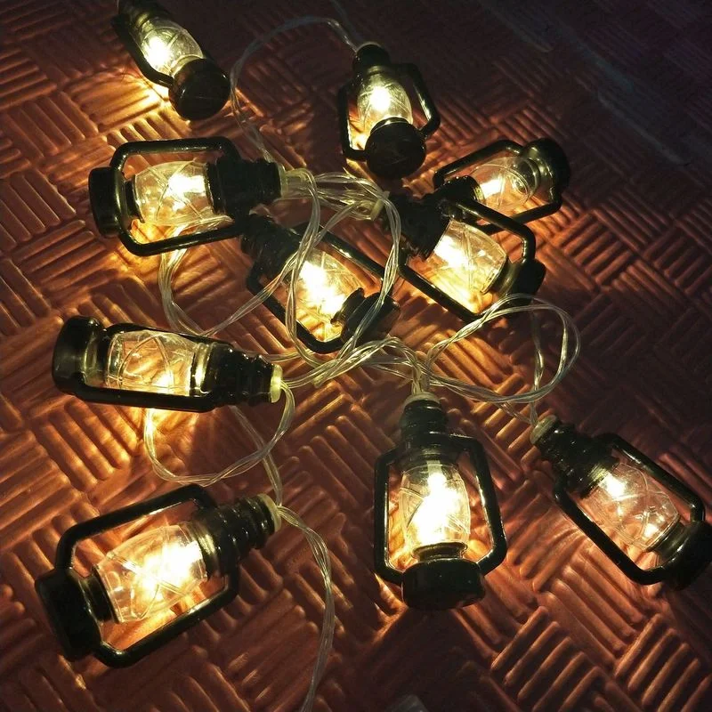 

LED Retro Kerosene Lamp String Lights Fairy Lights Battery Powered Garland Led Lights for New Year Christmas Decoration Navidad