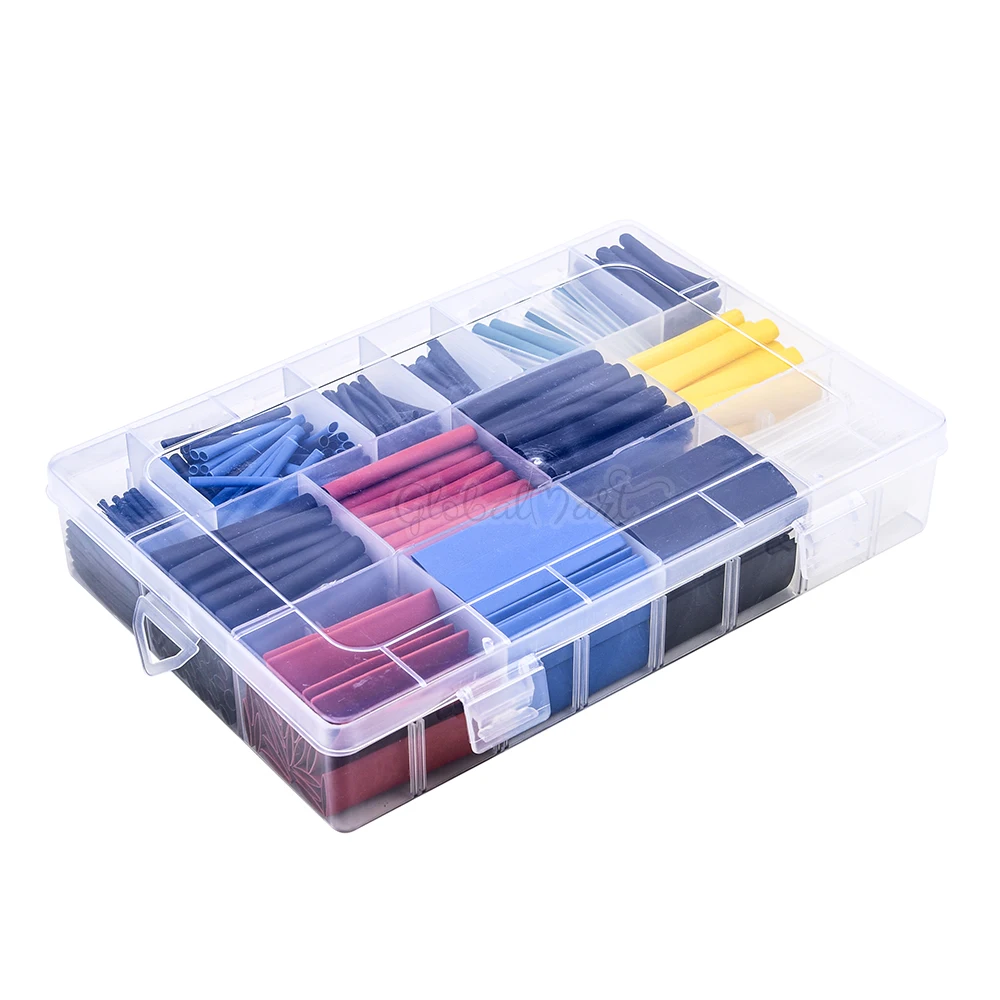 580 шт 2:1 обернуть провода кабель изолированный полиолефин Термоусадочная труба