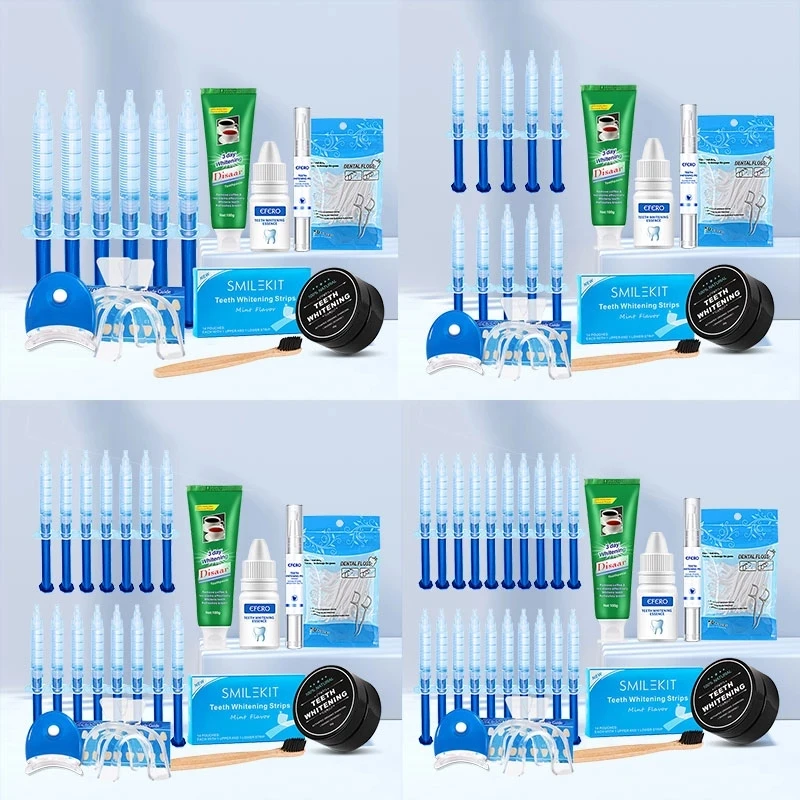 

Tooth Whitening Kit Dental Floss Picks Toothpicks Teeth Whitening Strips Toothpaste Toothbrush Powder Whitening Pen Essence Gel