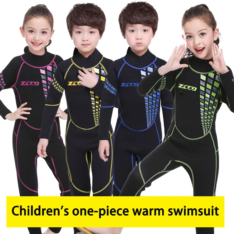 2021 Новые Детские Мальчики Девочки 3мм Неопреновые Гидрокостюмы для Полного Плавания Гидрокостюм для Зимнего Плавания на Открытом Воздухе.