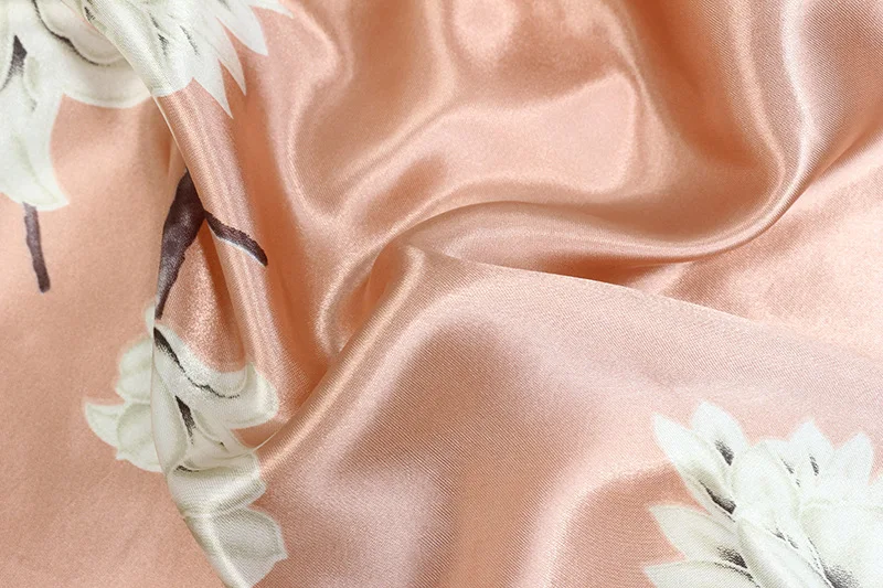 Шелковый шарф женский Принт свернутый тонкий с большой шалью корейский стиль