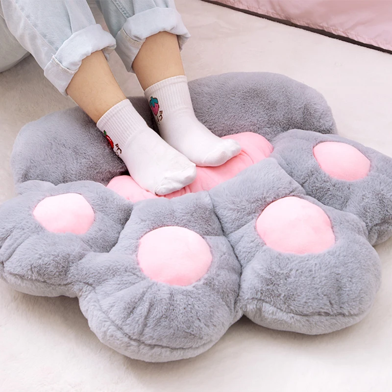 1pcs Cute Cat Bear Paw Chair Seat Cushion Stuffed Plush Soft Pillows Animal Sofa Indoor Floor Bed Home Decor Children Gifts - купить по
