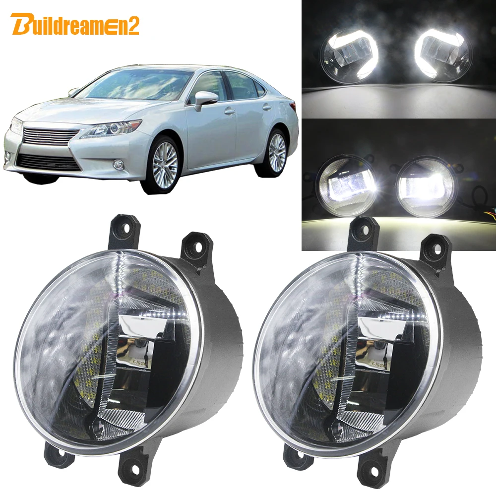 

Buildreamen2 для Lexus ES300h ES350 2013 2014 Автомобильные светодиодные противотуманные фары + дневные ходовые огни белого цвета 3000LM 12V Высокая яркость 2 шт.