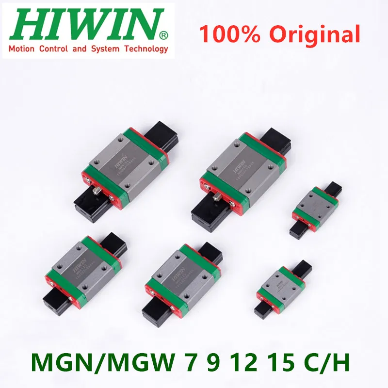 Оригинальная мини линейная направляющая каретка Hiwin MGN9C MGN12C MGN15C MGN9H MGN12H MGN15H MGW9C MGW12C
