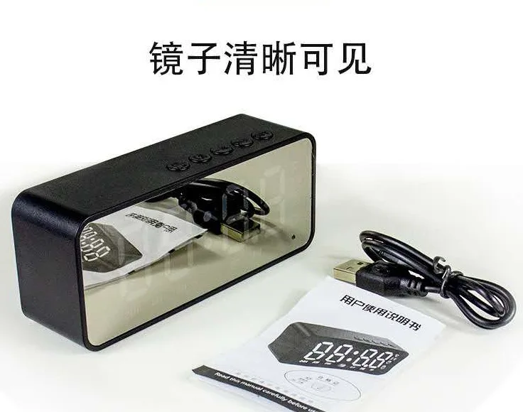 

Wireless Bluetooth Speaker Small Mini Alarm Clock Portable Cannon Mini Voice Broadcast the Card Instert Vehicular Audio System