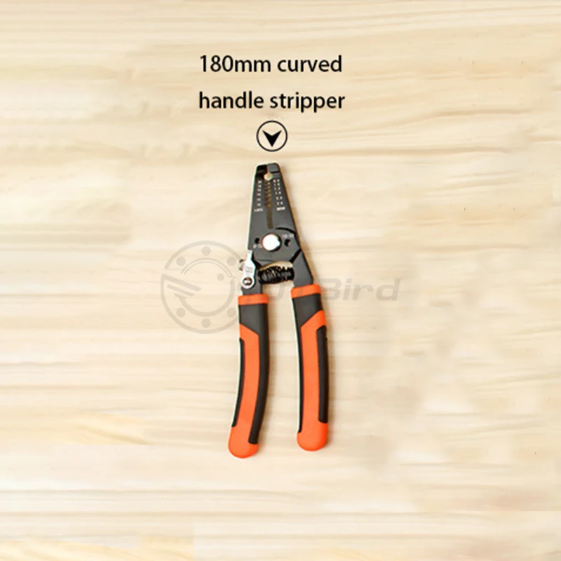 180mm curved handle Высокое качество кабель провода резак для зачистки щипцы автоматический многофункциональный TAB терминальные обжимные плоскогубцы инструменты - Цвет: 180mm curved handle