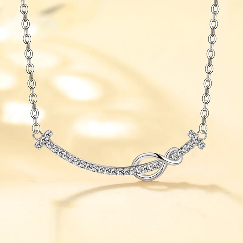 

Женское Ожерелье-Улыбка из серебра 925 пробы в Корейском стиле