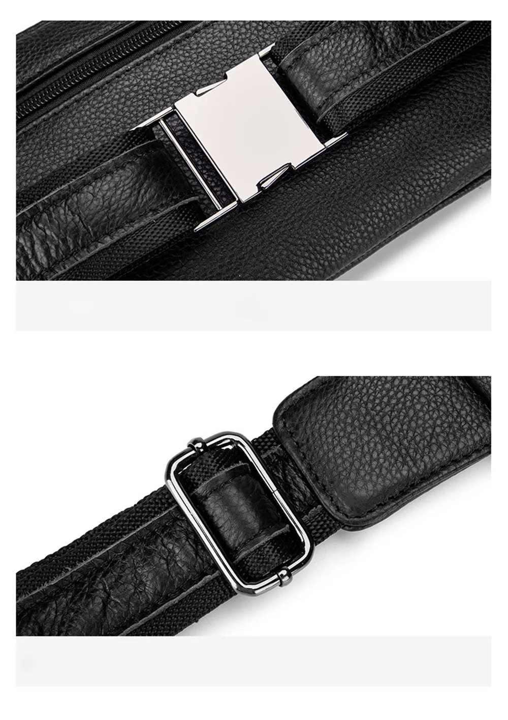 Genuine Leather Bags Belt Messenger Bag Men Small Waist Hip Bag for Man Waist Packs Pouch Men's Crossbody Bags 91126