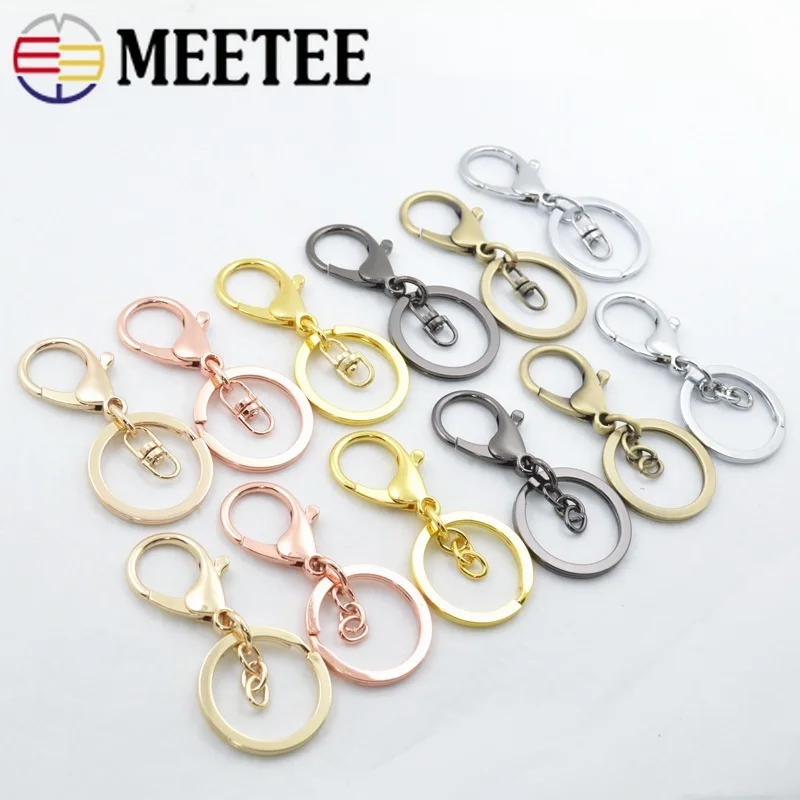 Meetee, 5 шт., металлические уплотнительные кольца, пряжки, сделай сам, карабин, карабин, брелок, пряжка, ремесло, рюкзак, сумка, запчасти, ювелирные аксессуары, BD332