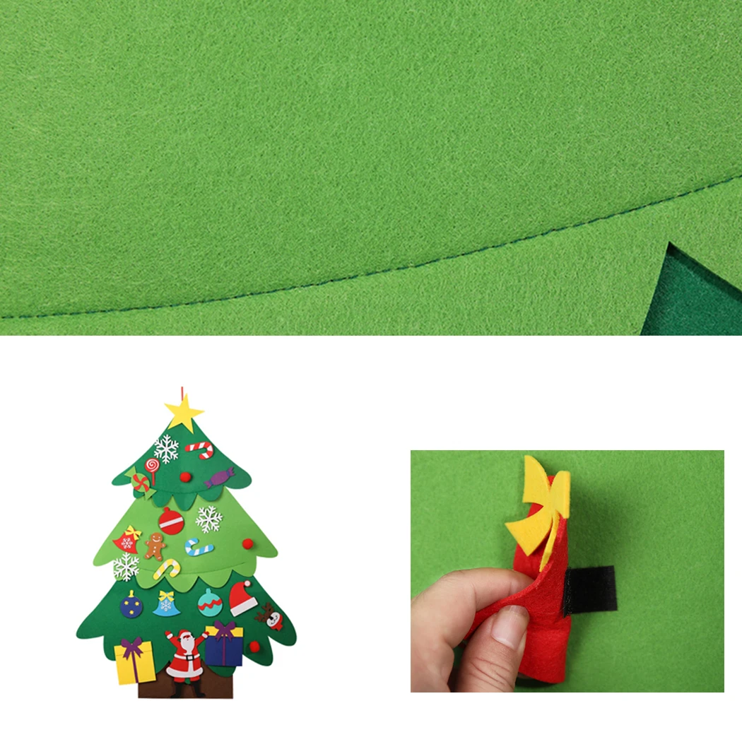 

Christmas Non-Woven Fabric Hanging Ornament Creative Cute DIY Xmas Tree Christmas Tree Ornament Santa Claus Elk Decoration