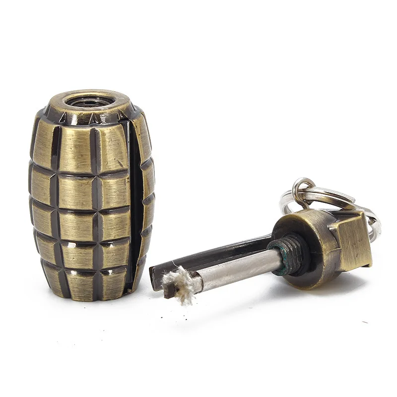 Grenade Permanent Matches компактная Зажигалка водонепроницаемый брелок кремневый стартер