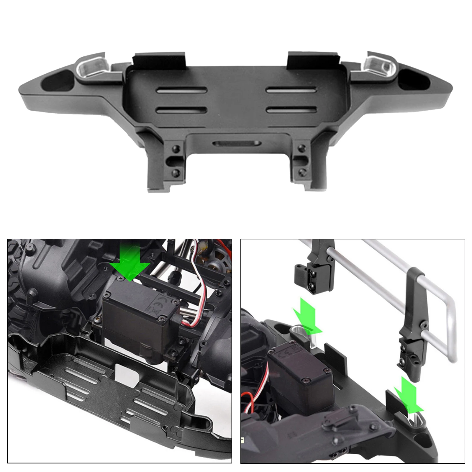 1 Base de parachoques delantero RC 1/10, piezas de repuesto para Crawler TRX4, TRX4,SCX10-4