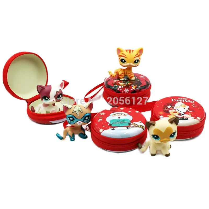 LPS Кот зоомагазин игрушки белый серый стоит #5 розовый #2291 редкий короткошерстный кот собака колли такса с подарочной сумкой на Рождество.